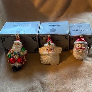Kurt Adler Polonaise collection Santa Claus Holiday Ornaments Set